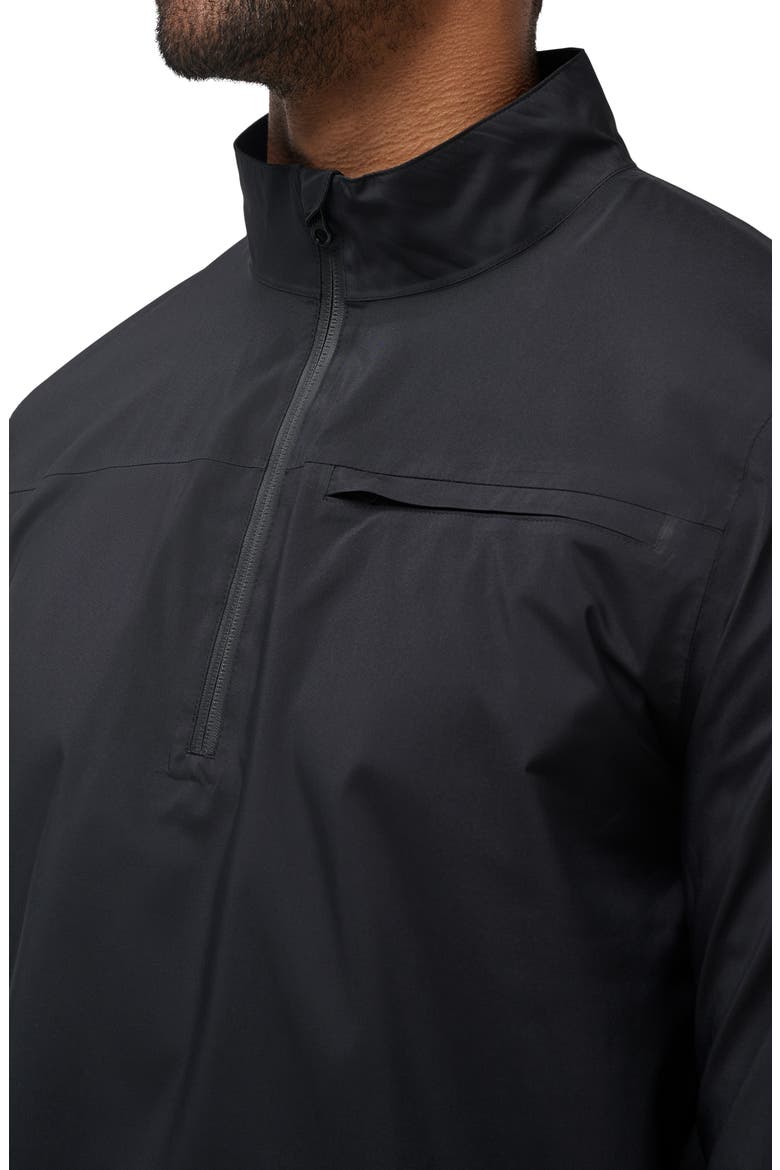On Course Quarter Zip Pullover, Alternate, color, BLACK