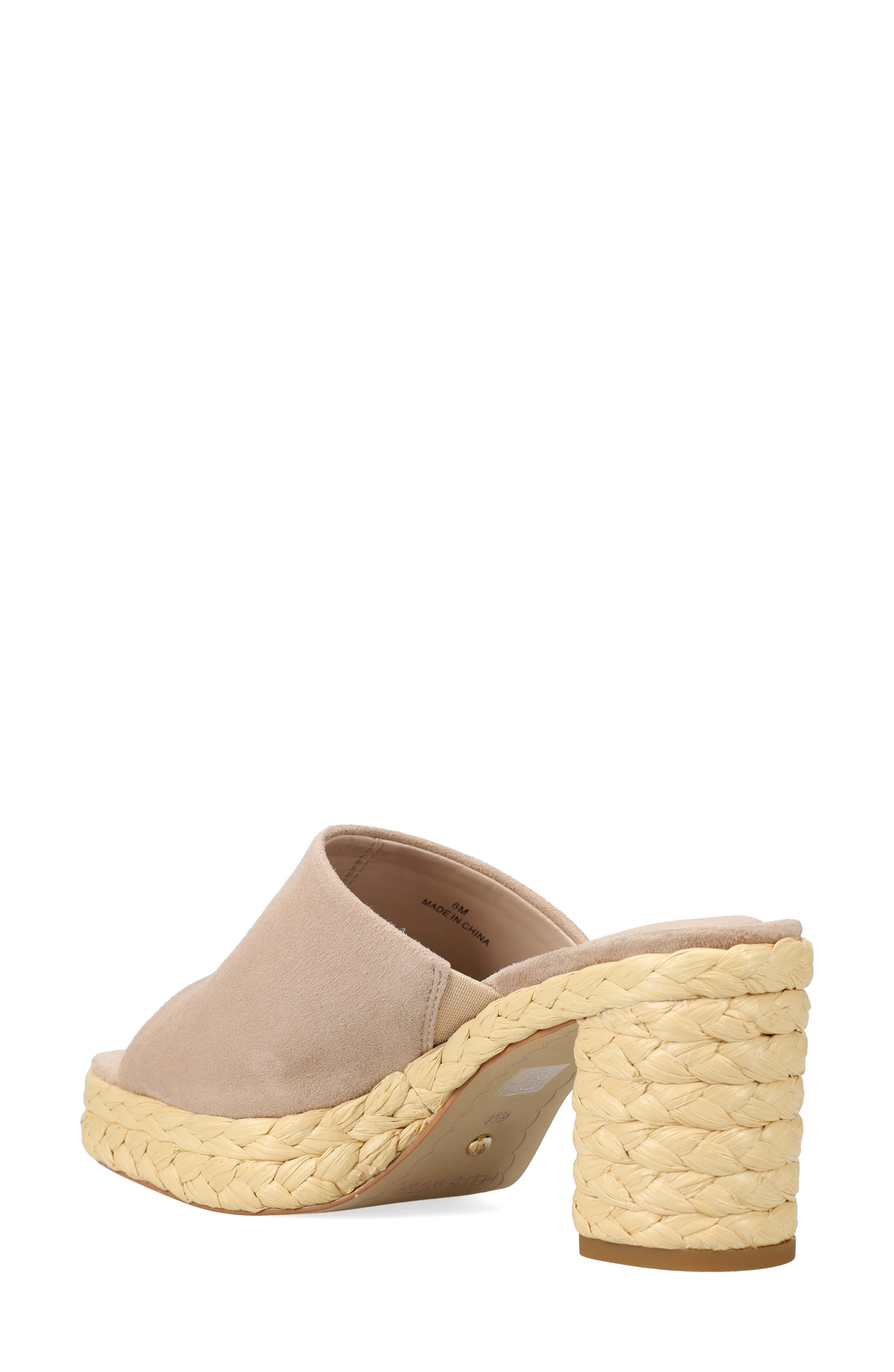 Pelle Moda Capree Espadrille Platform Slide Sandal, Alternate, color, Latte
