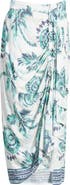 CITY BLUES Faux Wrap Midi Skirt