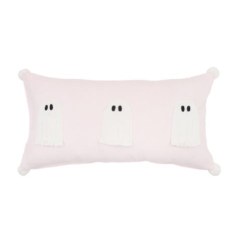 Cute Roped Ghosts Halloween Lumbar Accent Pillow