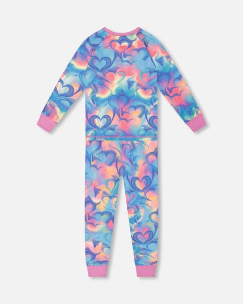 Deux Par Deux Organic Cotton Two-piece Pajamas In Multi