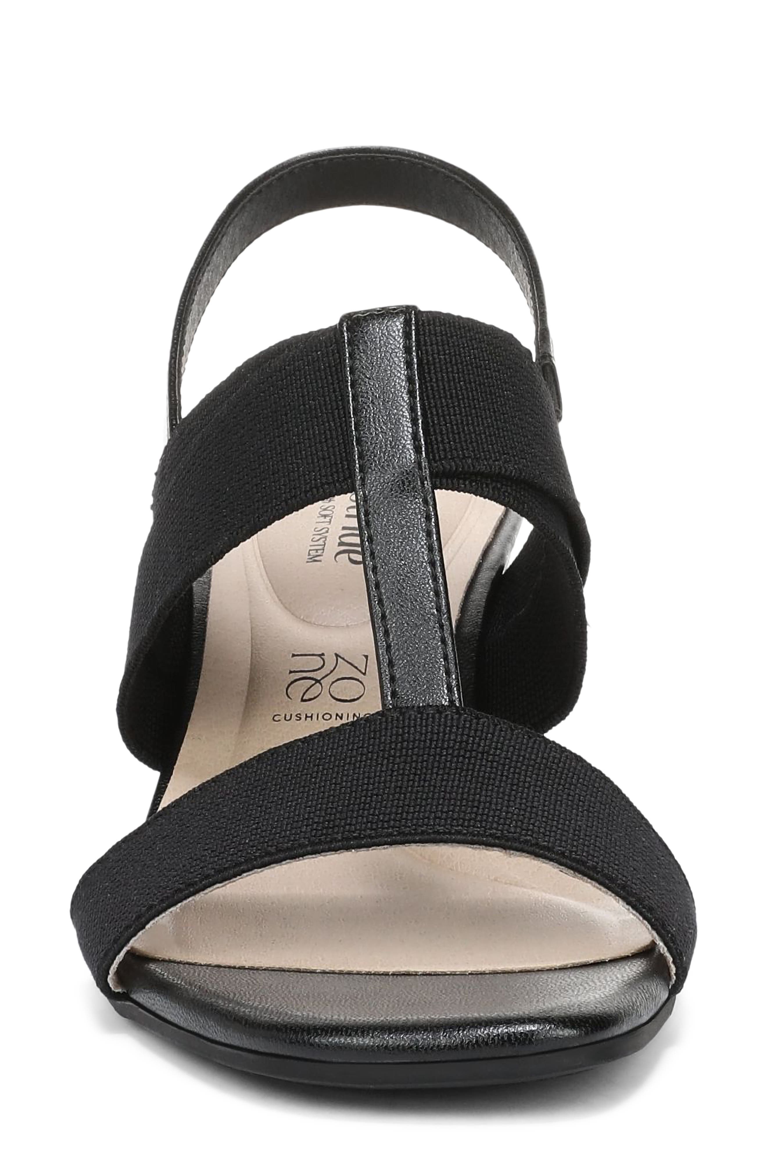 LifeStride Sweet Slingback Wedge Sandal, Alternate, color, Black