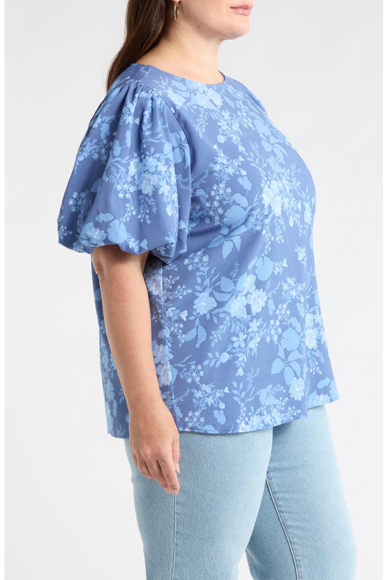 Borage Puff Sleeve Top, Alternate, color, TONAL-BLUE-MULTI