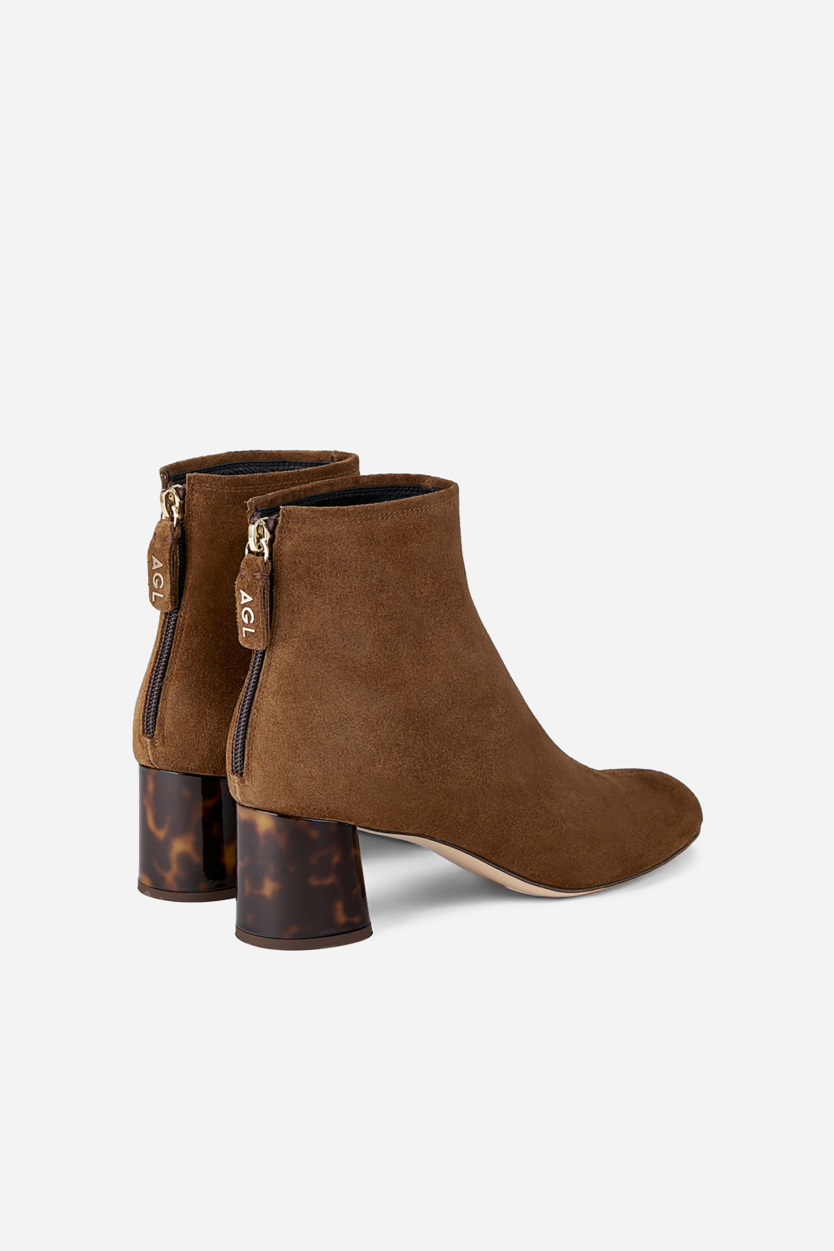 AGL Veta Precious Ankle Boot with Heel, Alternate, color, Cognac