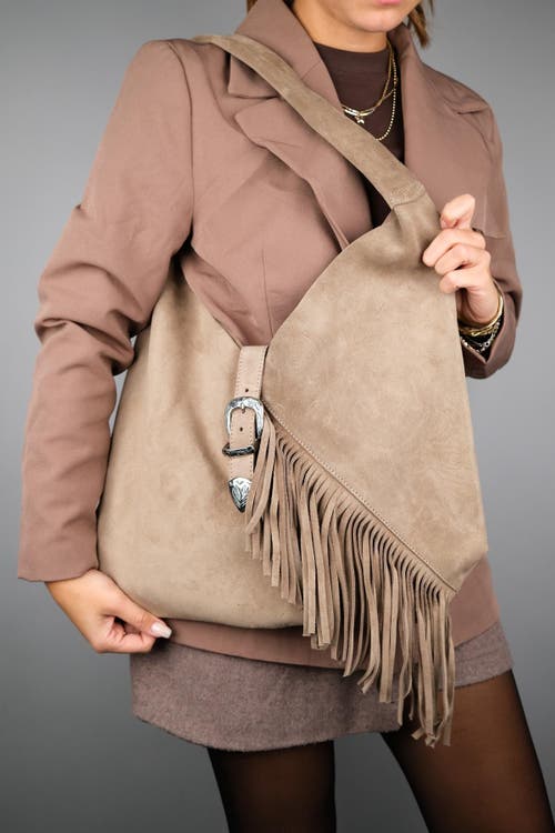 Forever & Always Shoes Rosalin Leather Tassel Shoulder Bag In Brown