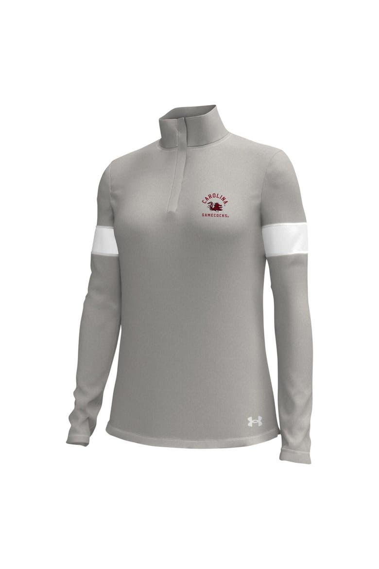 Women's Under Armour Gray South Carolina Gamecocks Gameday Challenger Quarter-Zip Top, Alternate, color, Gray