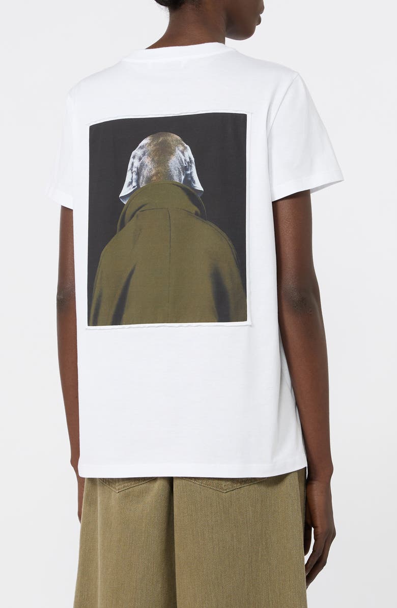 Max Mara Cotton Graphic T-Shirt, Alternate, color, White