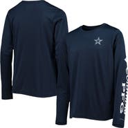 Columbia Youth Columbia Navy/White Dallas Cowboys Terminal Tackle Omni-Shade Long Sleeve T-Shirt