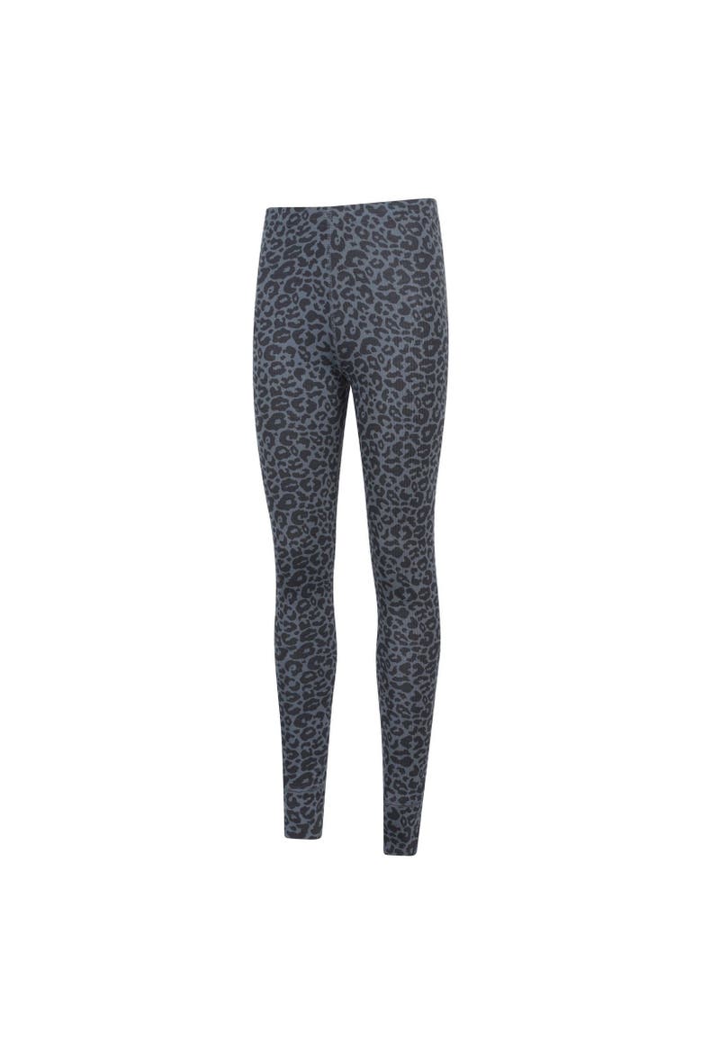 Talus Leopard Print Thermal Leggings, Alternate, color, Gray