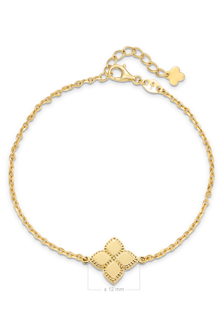 Clover Chain Bracelet in 14K Gold, 12mm, Alternate, color, Yellow Gold
