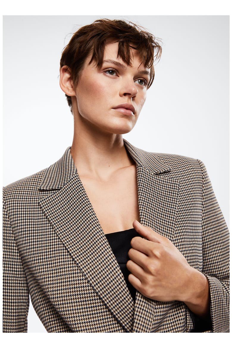 Check Blazer, Alternate, color, BROWN