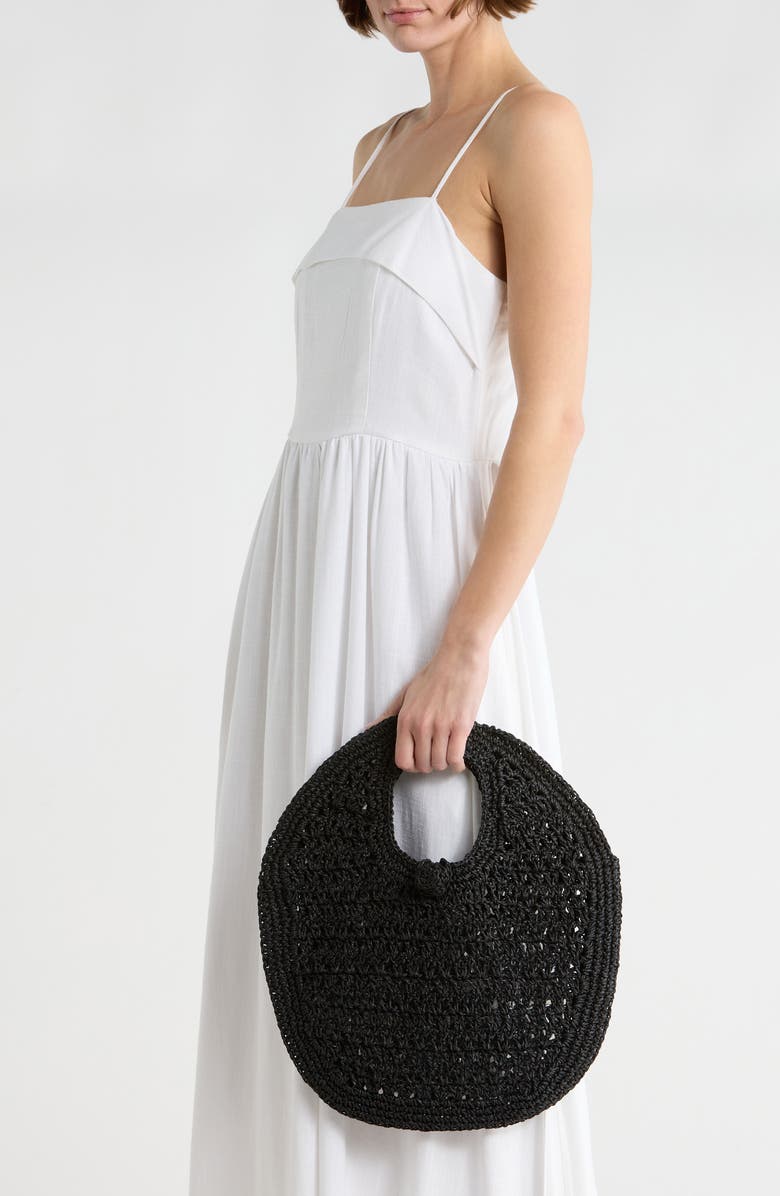 Collection XIIX Round Cutout Handle Bag, Alternate, color, Black