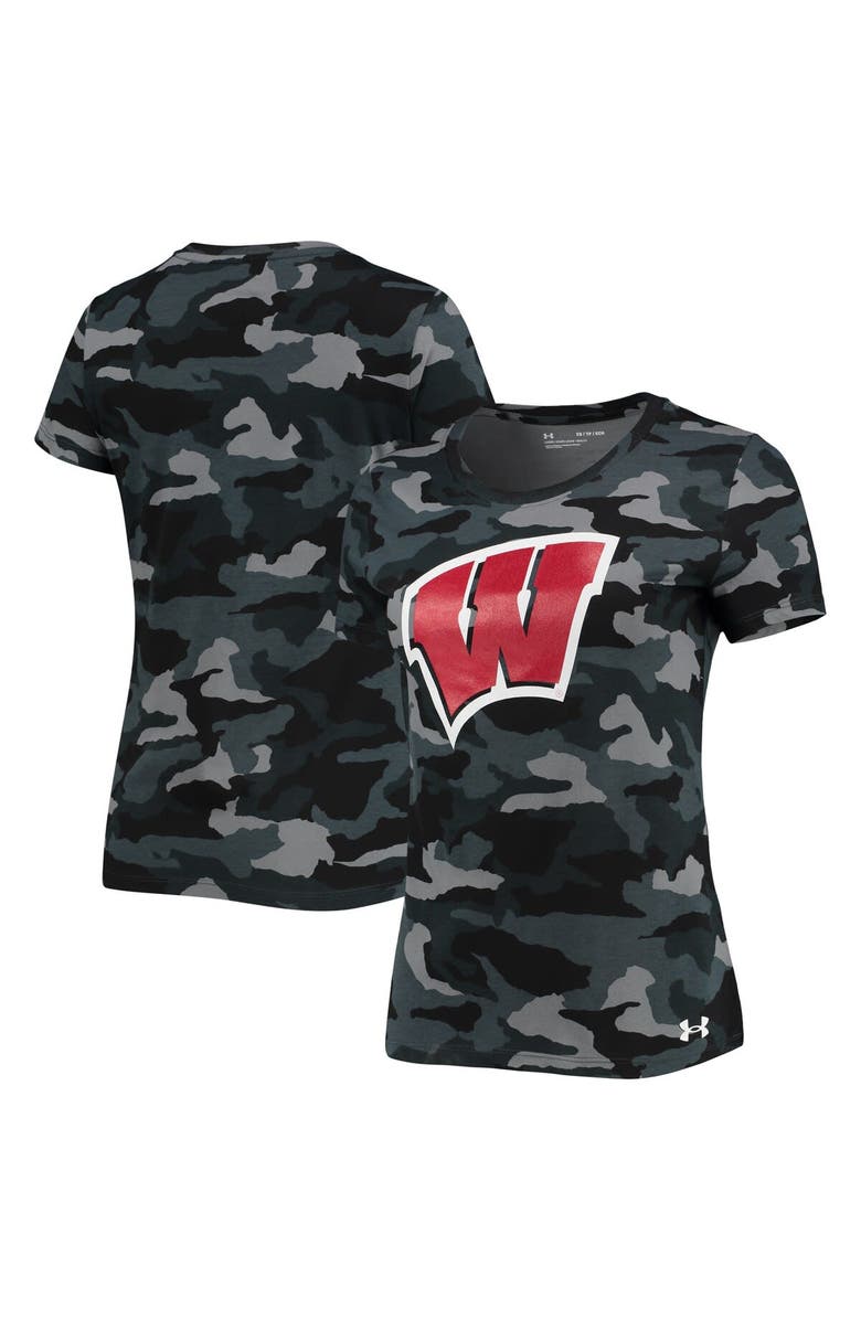 Under Armour Women's Under Armour Camo Wisconsin Badgers T-Shirt, Alternate, color, 