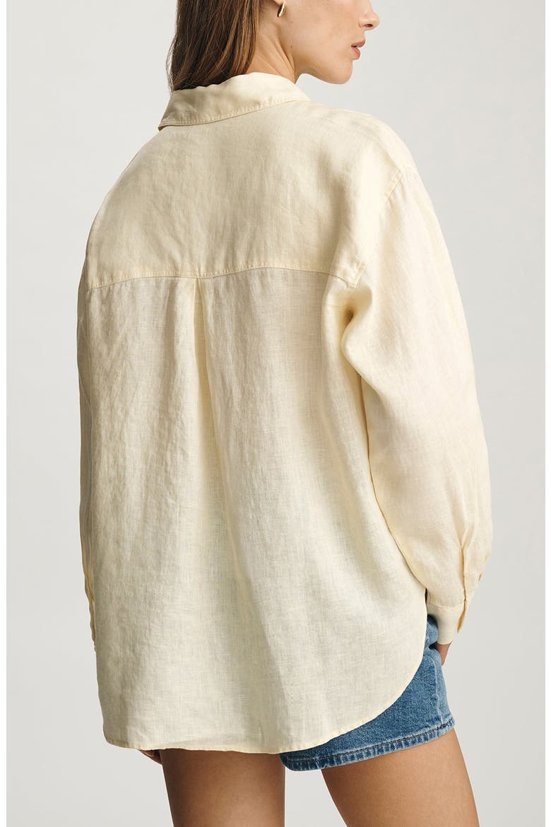 Relaxed Fit Linen Button-Up Shirt, Alternate, color, FLAN