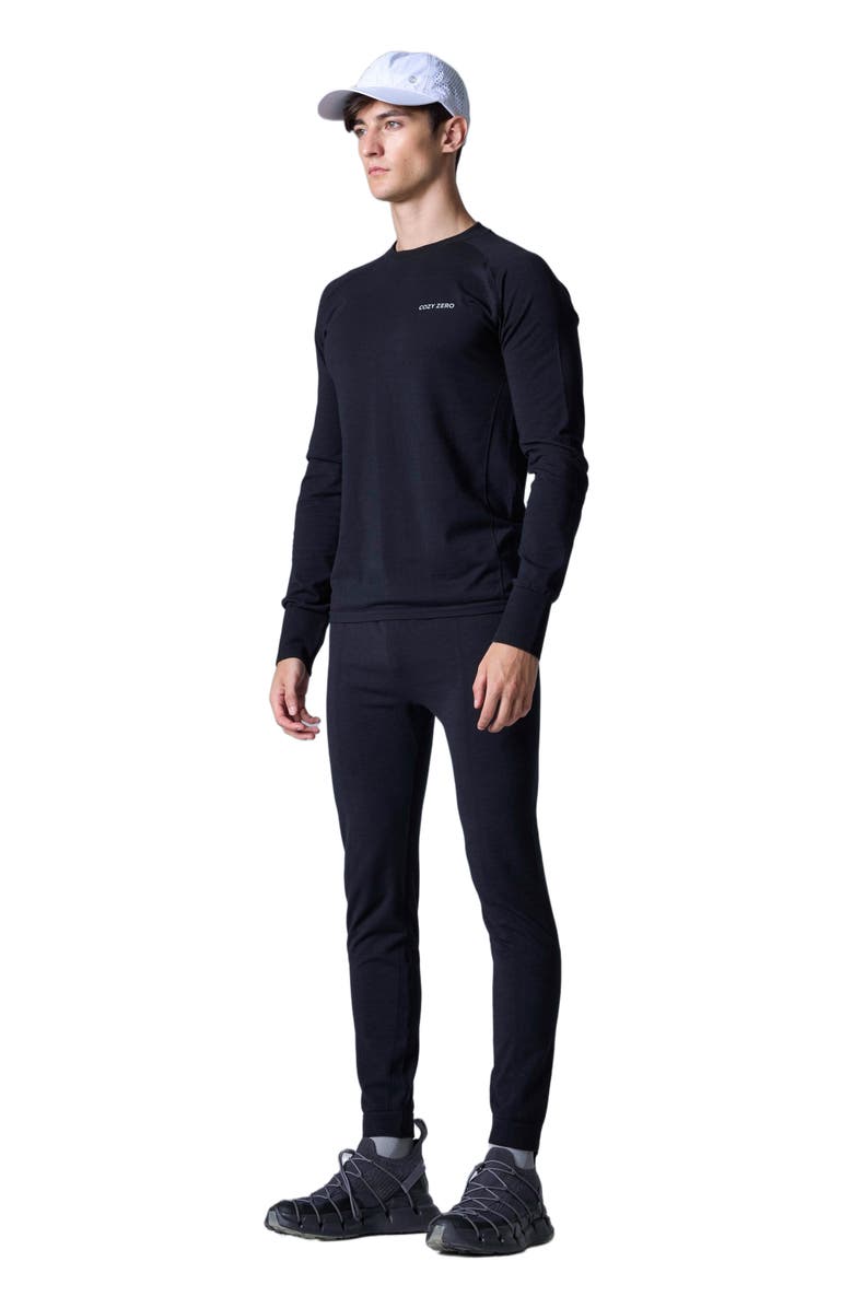 COZY ZERO Tech Merino Classic Fit Long Sleeve Base Layer, Main, color, Black