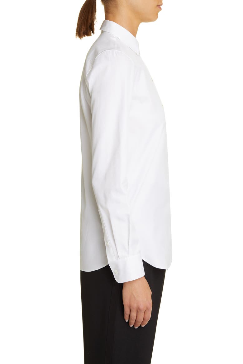 Teti Cotton Button-Up Shirt, Alternate, color, WHITE