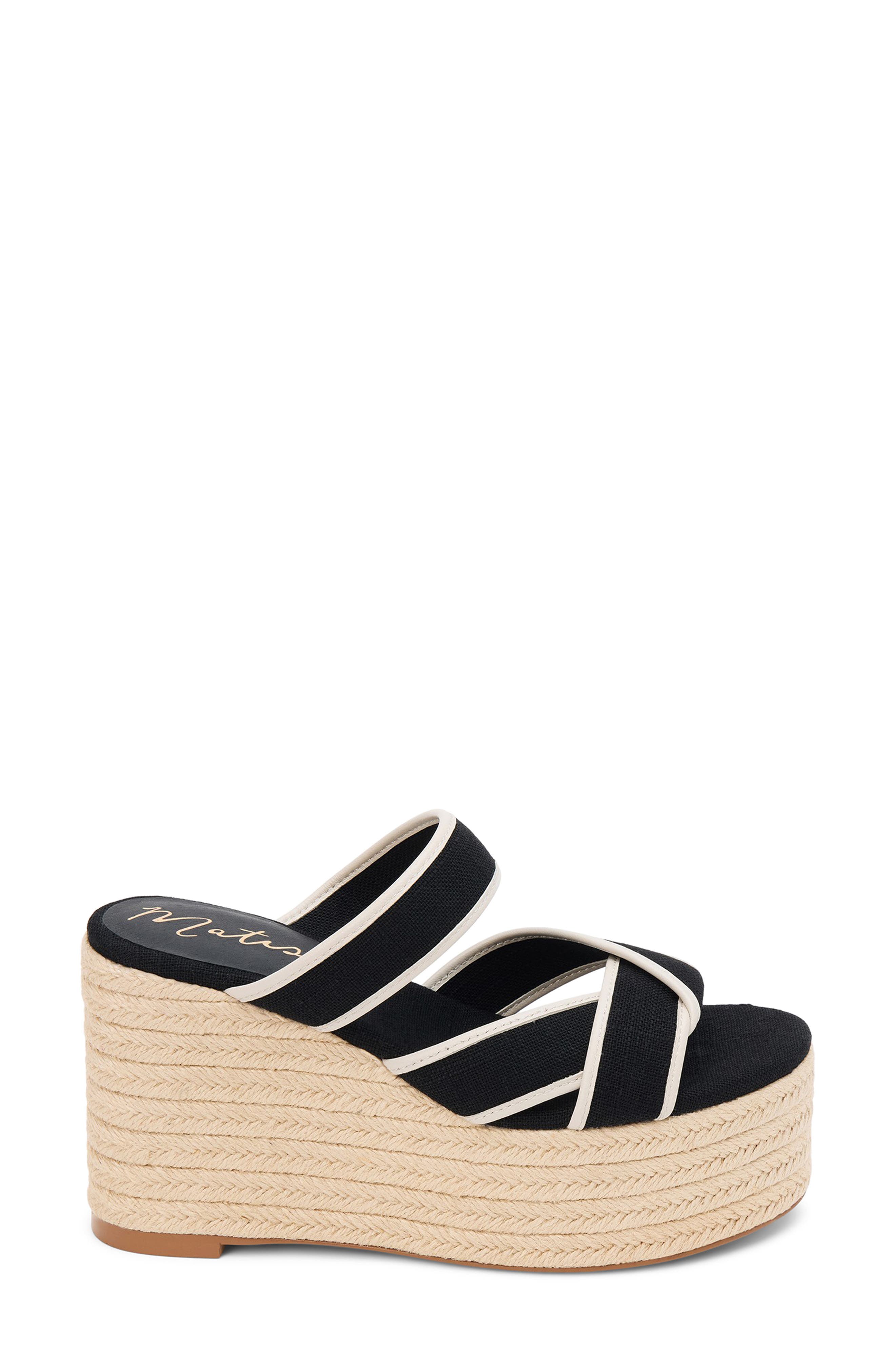 Matisse Palm Beach Platform Wedge Sandal, Alternate, color, Black