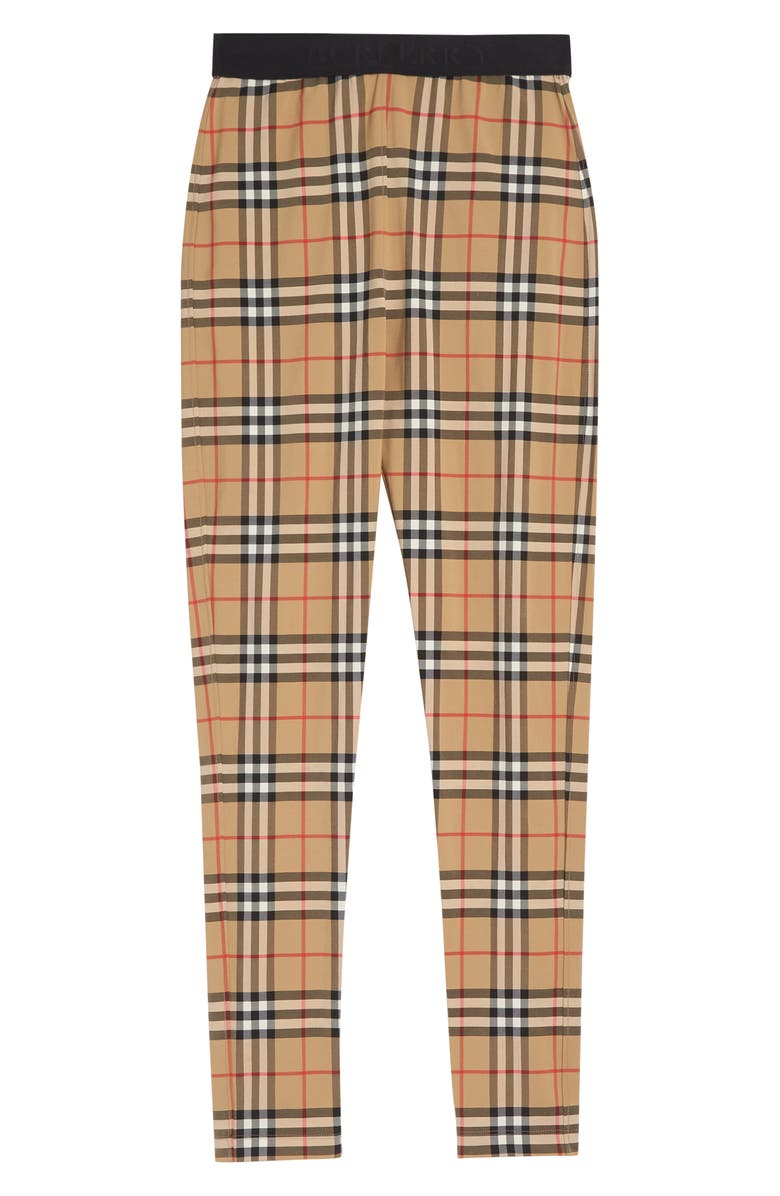 Burberry Belvoir Vintage Check Leggings, Alternate, color, 