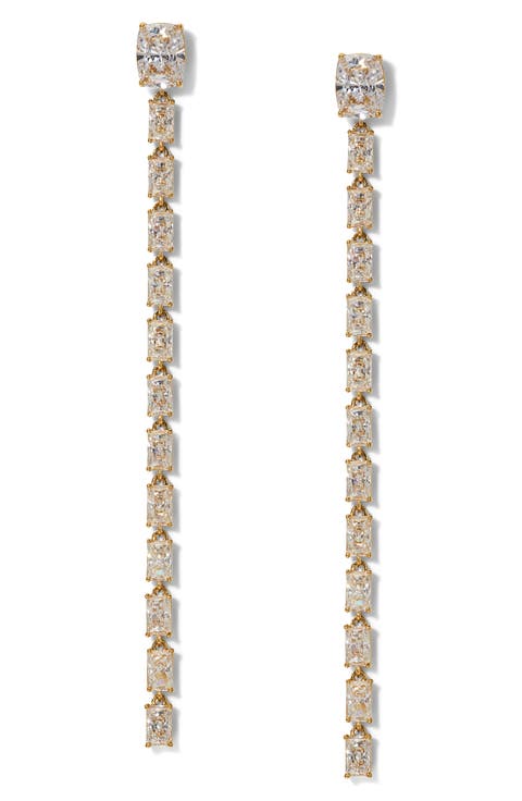 Northern Lights Cubic Zirconia Linear Drop Earrings