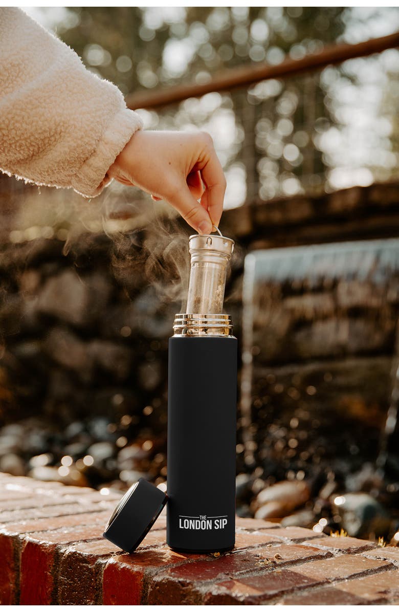 London Sip Infuser Bottle 16oz, Alternate, color, Black
