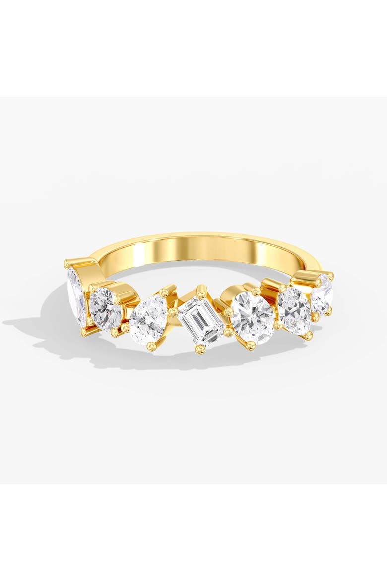 Seven Stone Multi-Shape Lab Diamond Band in 14K Gold, Main, color, Yellow Gold