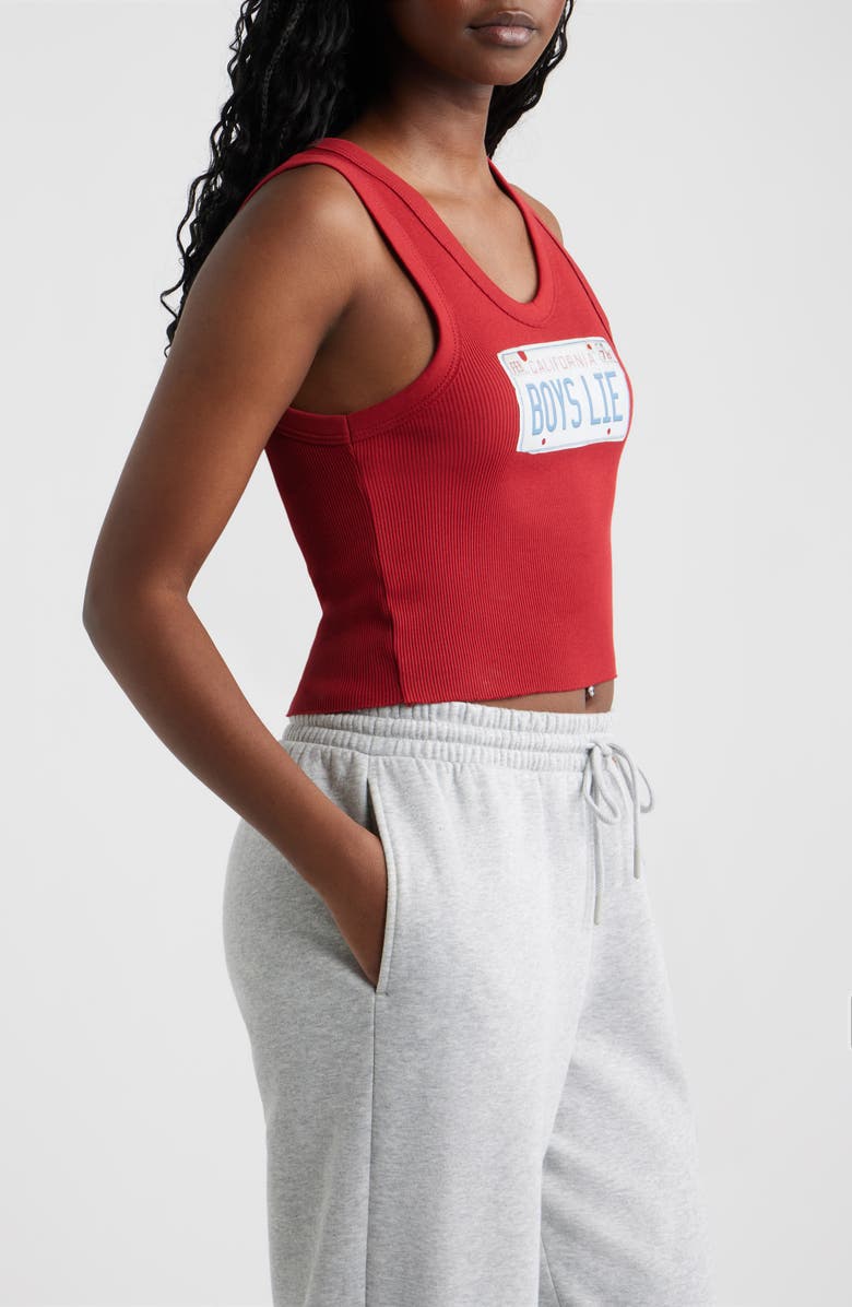 BOYS LIE Drivers License Randy Rib Tank, Alternate, color, Red