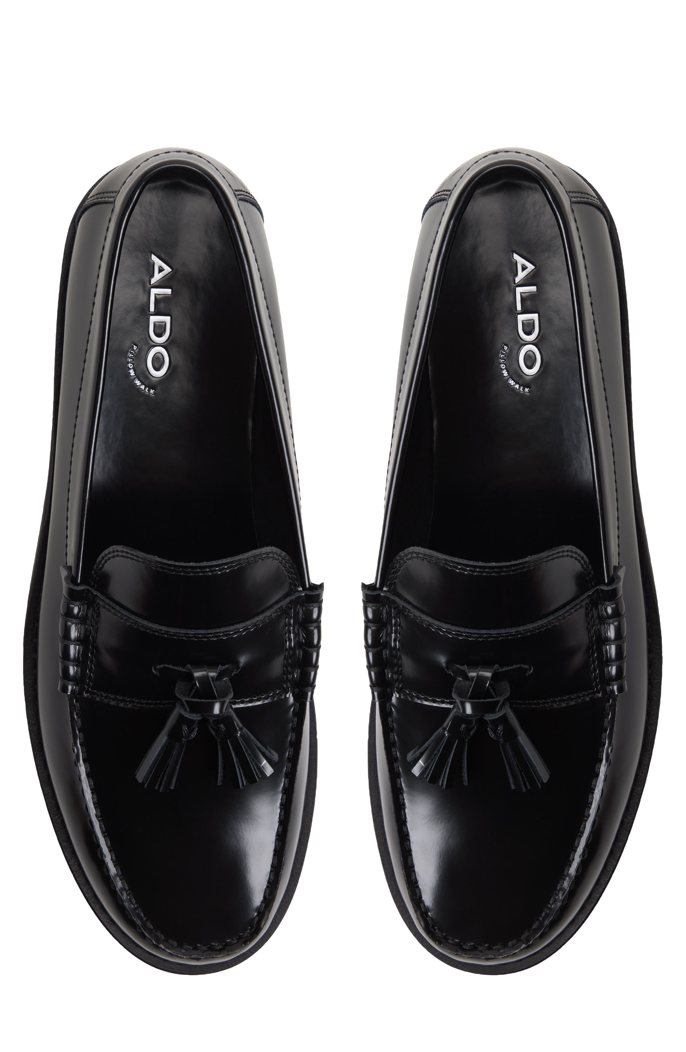Cairo Tassel Leather Loafer, Alternate, color, BLACK