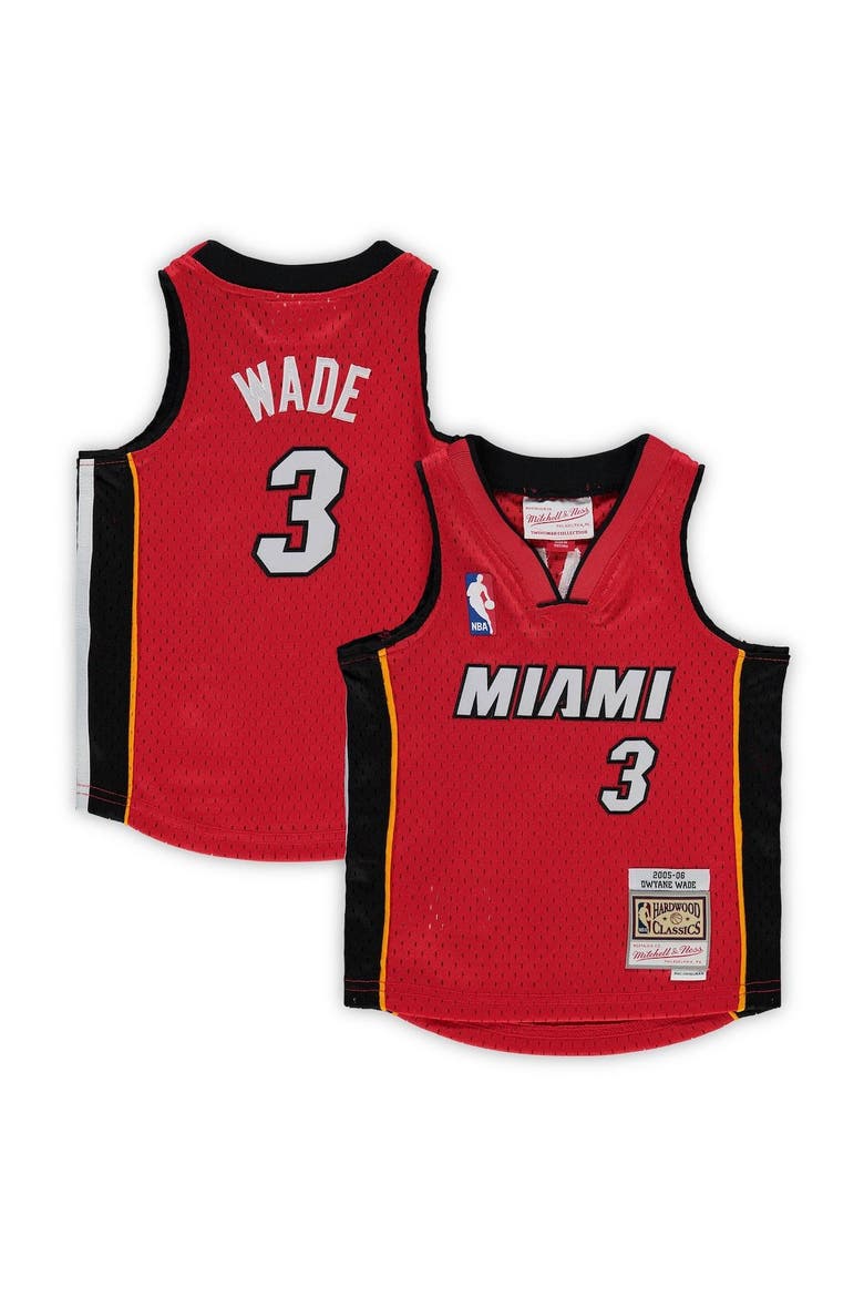 Infant Mitchell & Ness Dwyane Wade Red Miami Heat 2005/06 Hardwood Classics Player Jersey, Main, color, Red