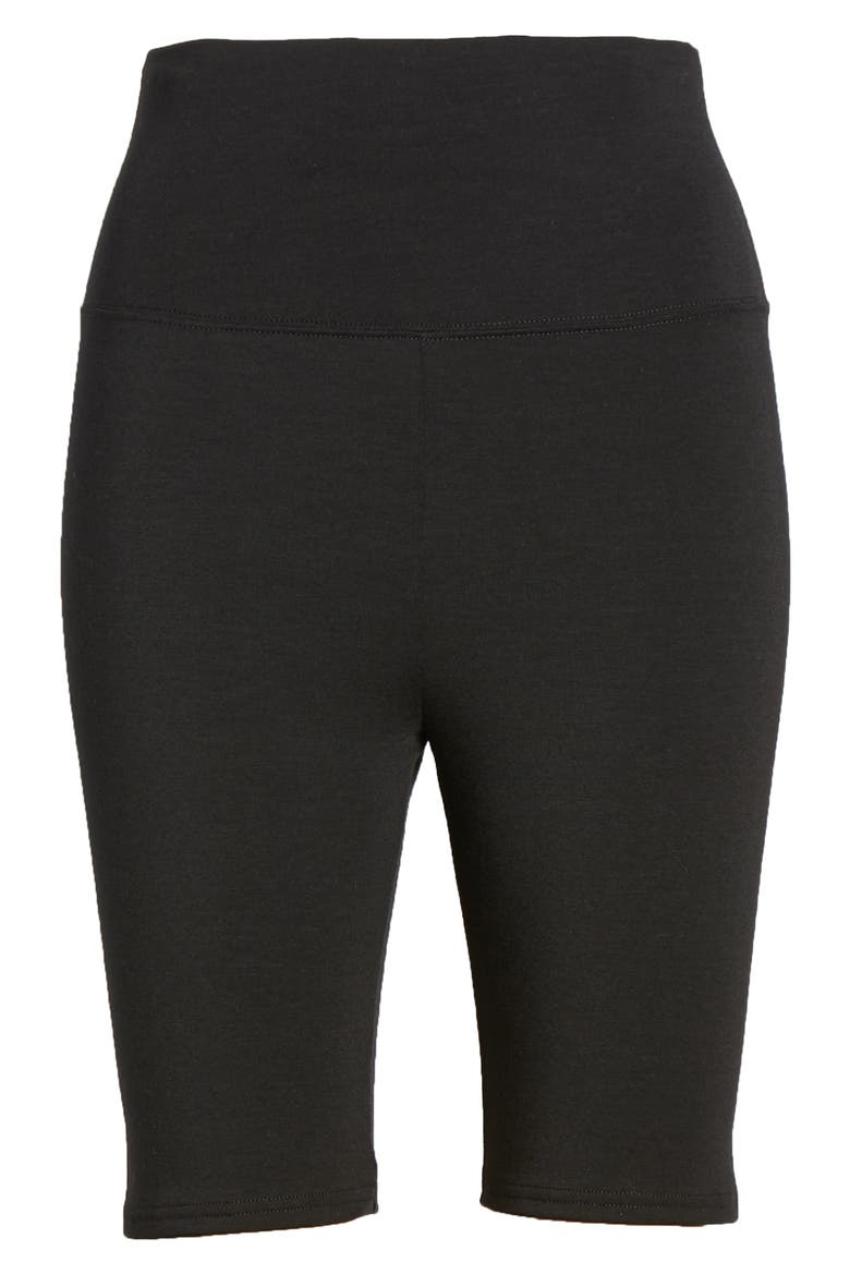 High Waist Biker Shorts, Alternate, color, BLACK