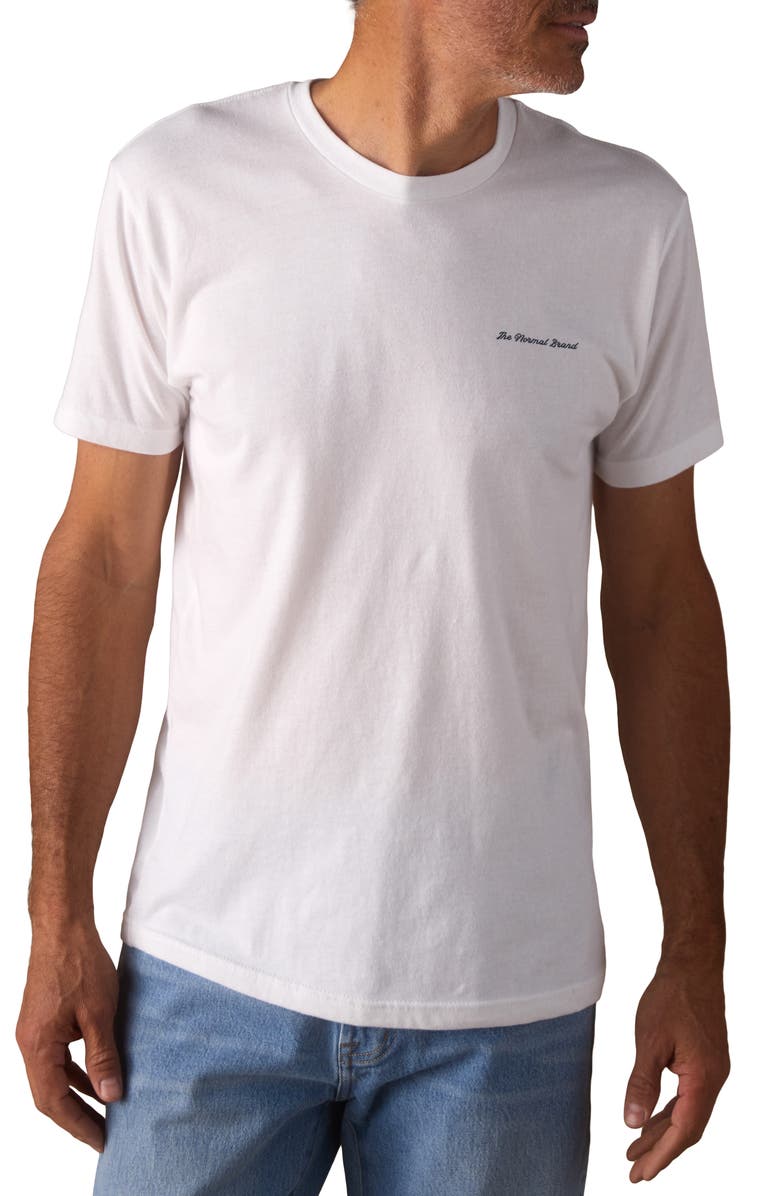 The Normal Brand Illustrated Bear Graphic T-Shirt, Main, color, White