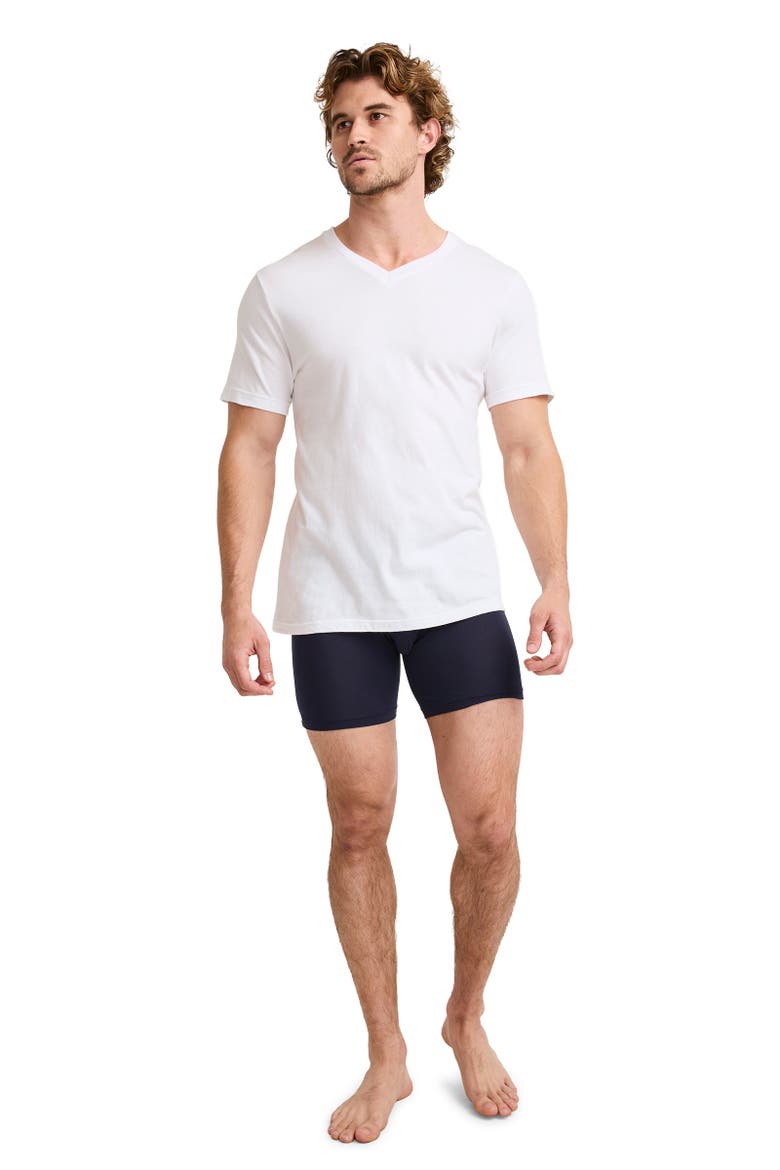Men's 100% Cotton Classic V-neck Undershirt - 3 Pack, Alternate, color, White