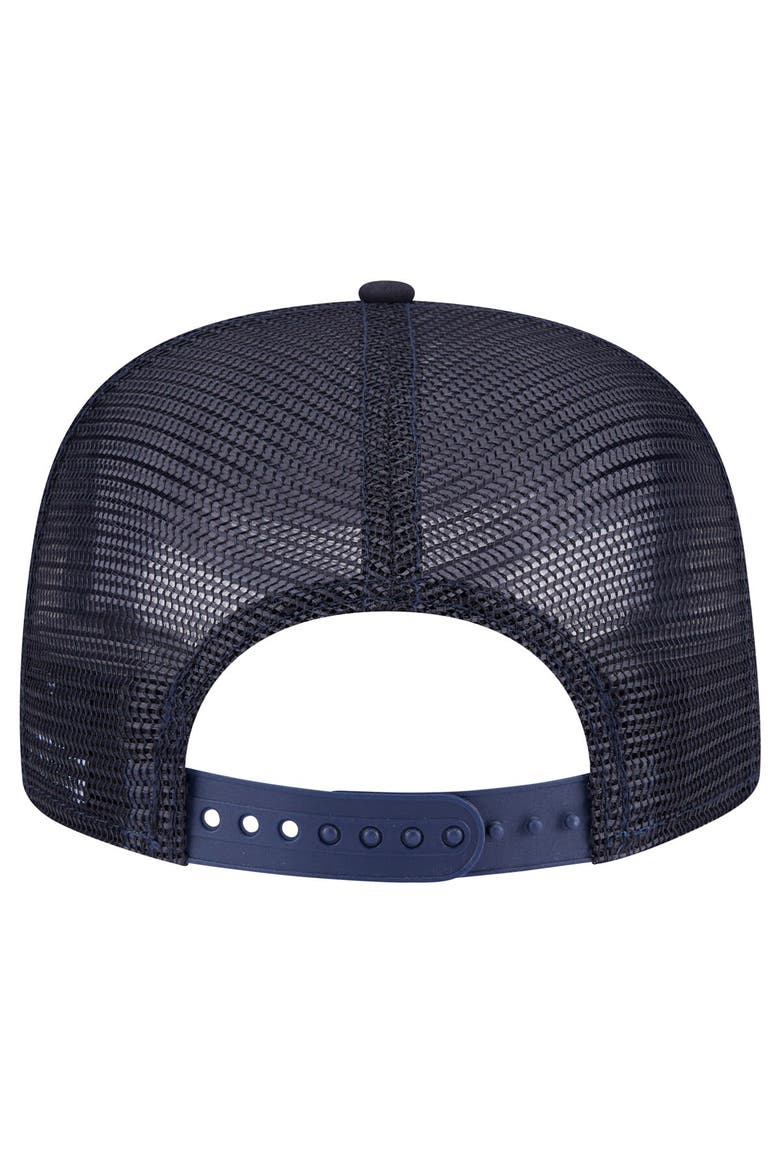 Men's New Era Navy New York Yankees Seeing Diamonds A-Frame Trucker 9FIFTY Snapback Hat, Alternate, color, Navy