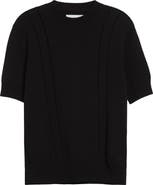 Jil Sander Pointelle Knit Wool & Cotton Sweater