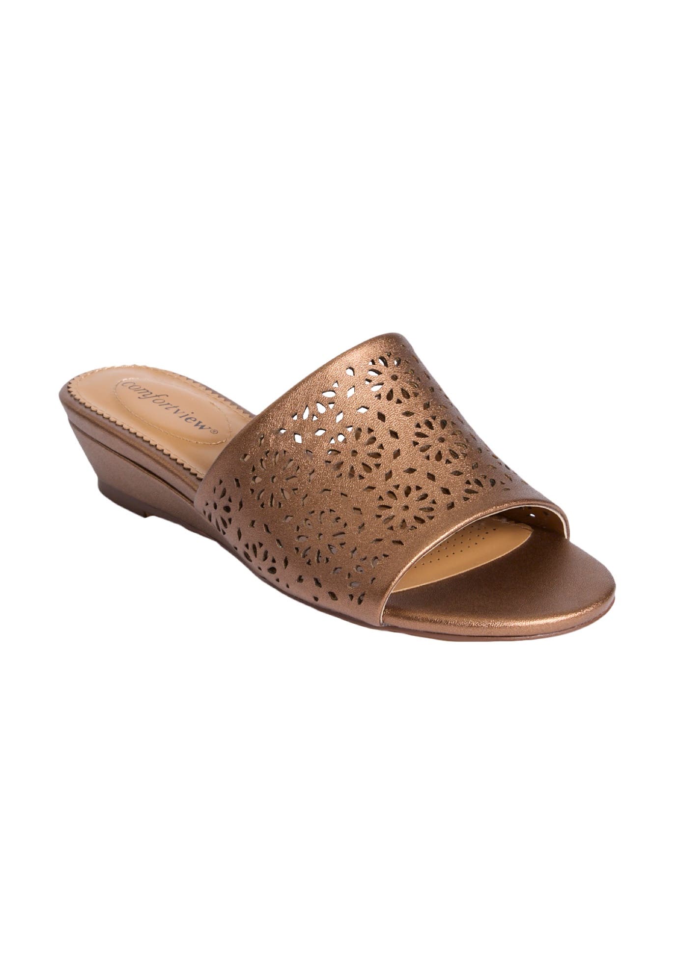Comfortview The Capri Slip On Mule, Main, color, Bronze