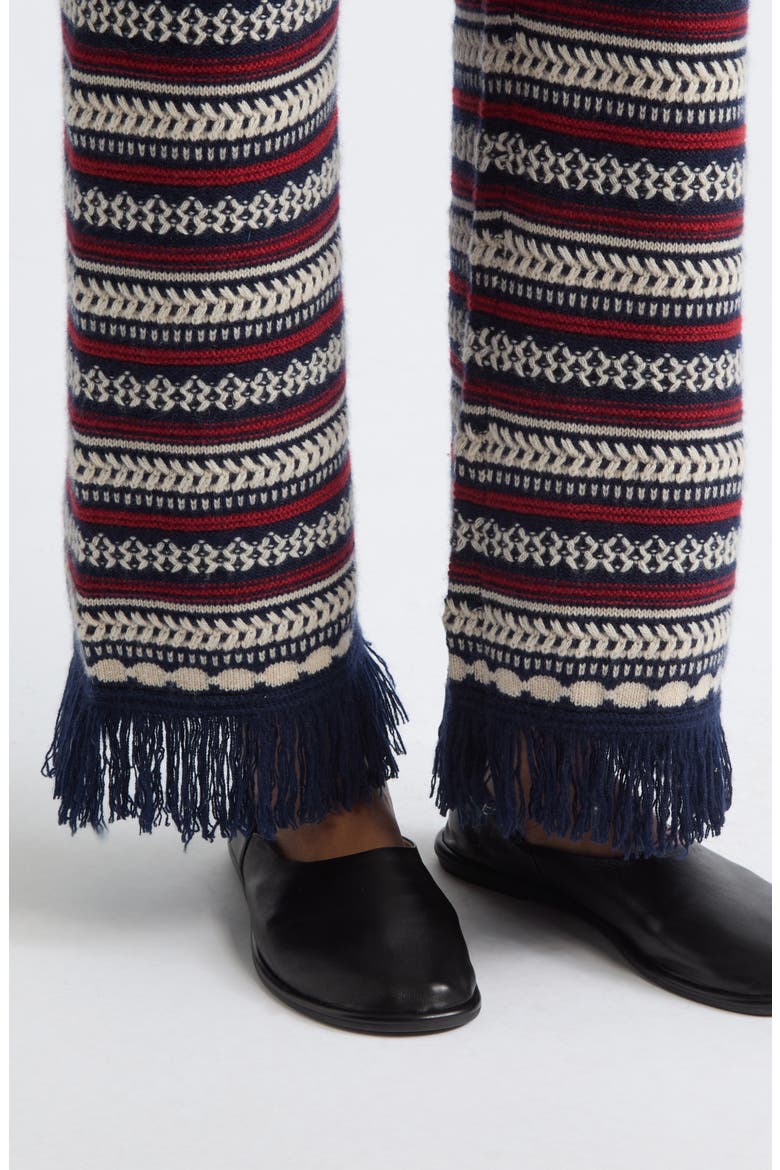 Western Striped Wool & Cashmere Knit Pants, Alternate, color, MIDNIGHT COMBO