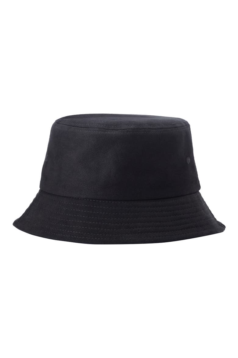 Gender Is Bucket Hat, Alternate, color, BLACK/ WHITE