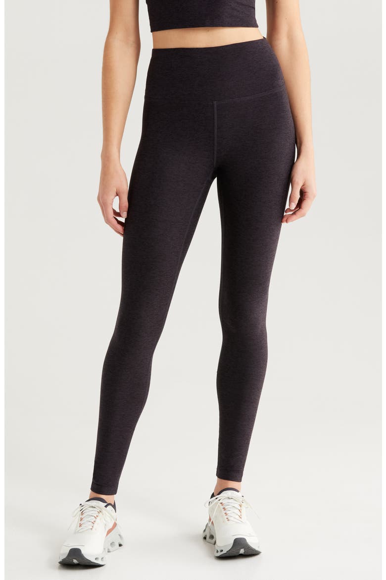Renew Mélange High Waist Leggings, Main, color, BLACK MELANGE