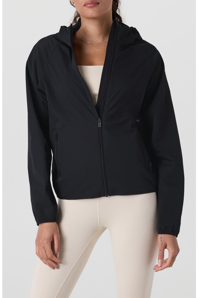 Renew Water Repellent Hooded Jacket, Main, color, BLACK
