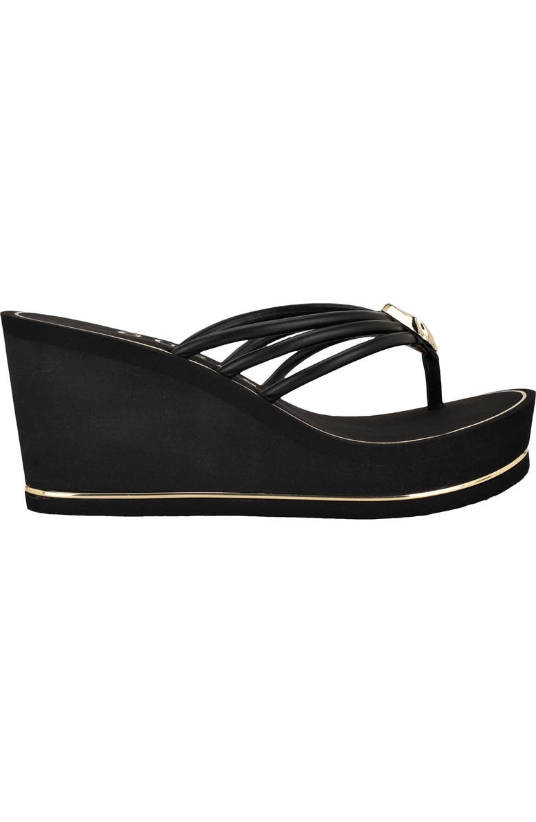 GUESS Sabrie Platform Wedge Sandal, Alternate, color, Black