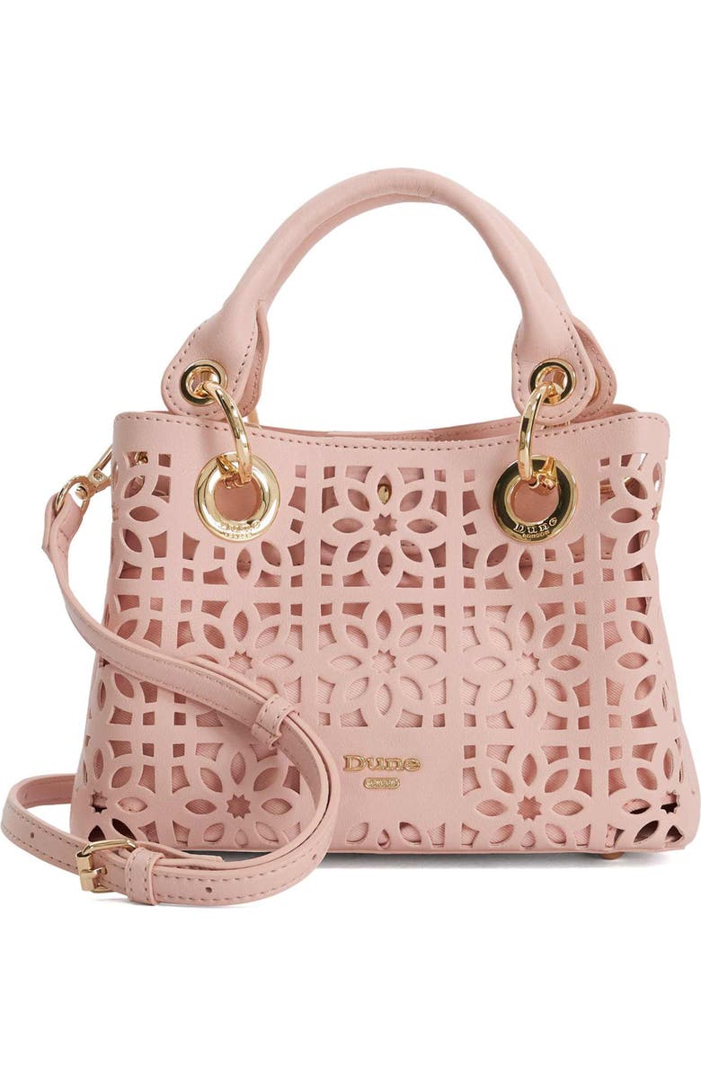 Dune London Diddydelaser Faux Leather Top Handle Bag, Alternate, color, Blush