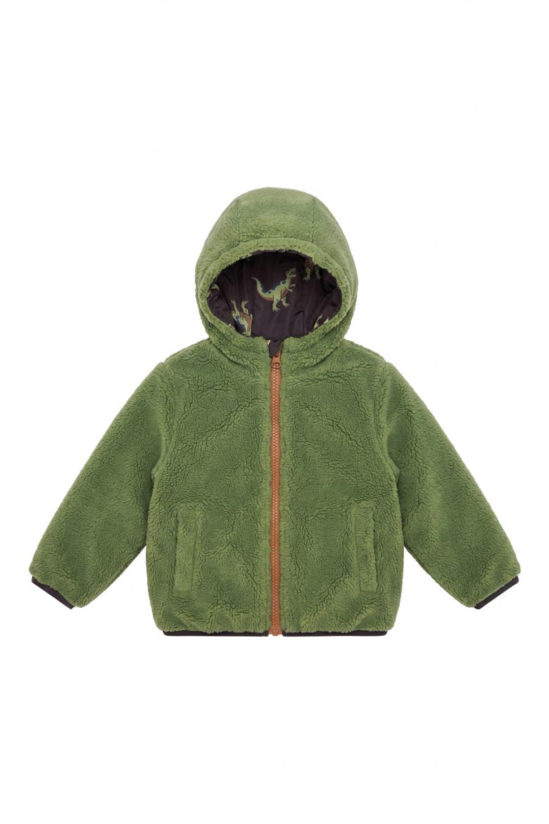Kids' Reversible Water Resistant Hooded Jacket, Alternate, color, DINO