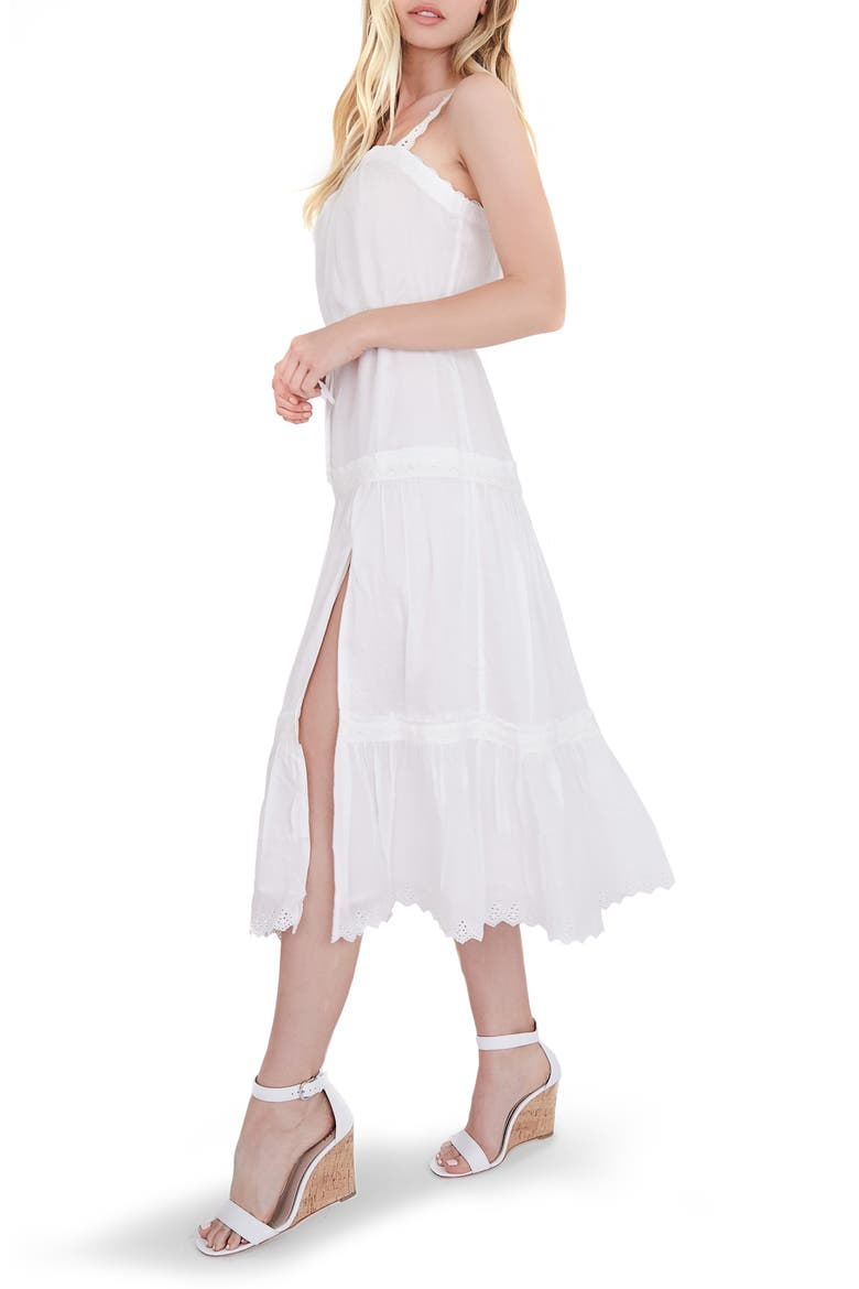 Amity Eyelet Hem Sundress, Alternate, color, WHITE