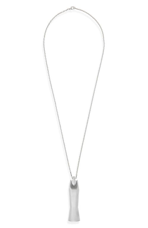 Rick Owens Mega Sister Pendant Necklace in Palladium at Nordstrom