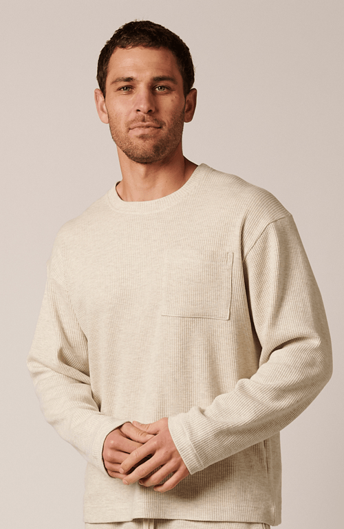 Leisure Lab Cozy Cotton Crewneck In White