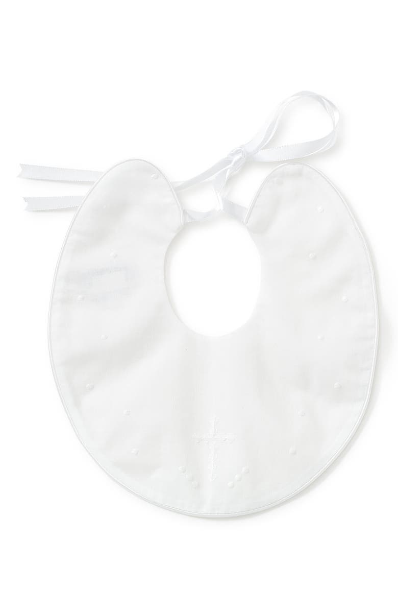 Kissy Kissy Embroidered Bib, Main, color, White