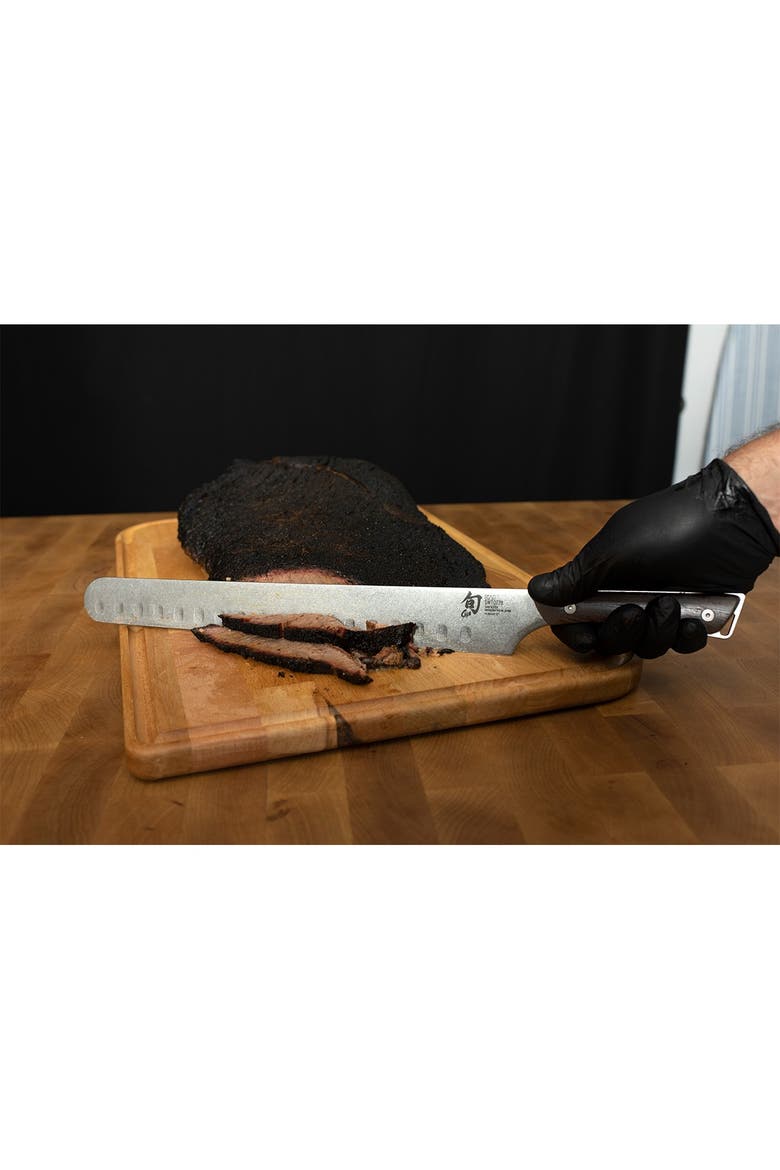 Kanso Hollow-Ground 12" Brisket Knife & Saya Sheath, Alternate, color, METALLIC