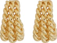 Panacea Twisted Triple Row Hoop Earrings