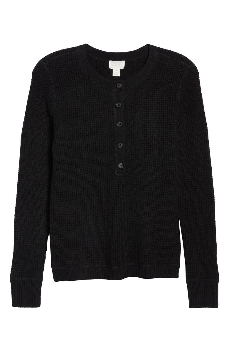 Caslon<sup>®</sup> Cozy Waffle Sweater Henley, Alternate, color,