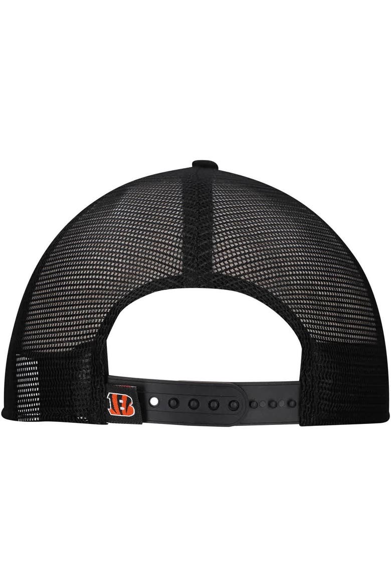 Men's New Era White/Black Cincinnati Bengals Distressed 9FIFTY A-Frame Snapback Hat, Alternate, color, White