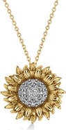 ALLUREZ Sunflower Diamond Pendant Necklace 14k